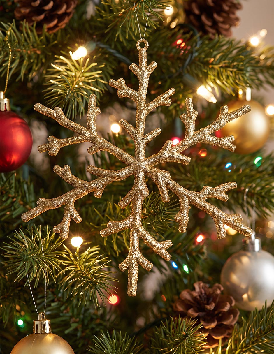Ornamento navideño copo de nieve
