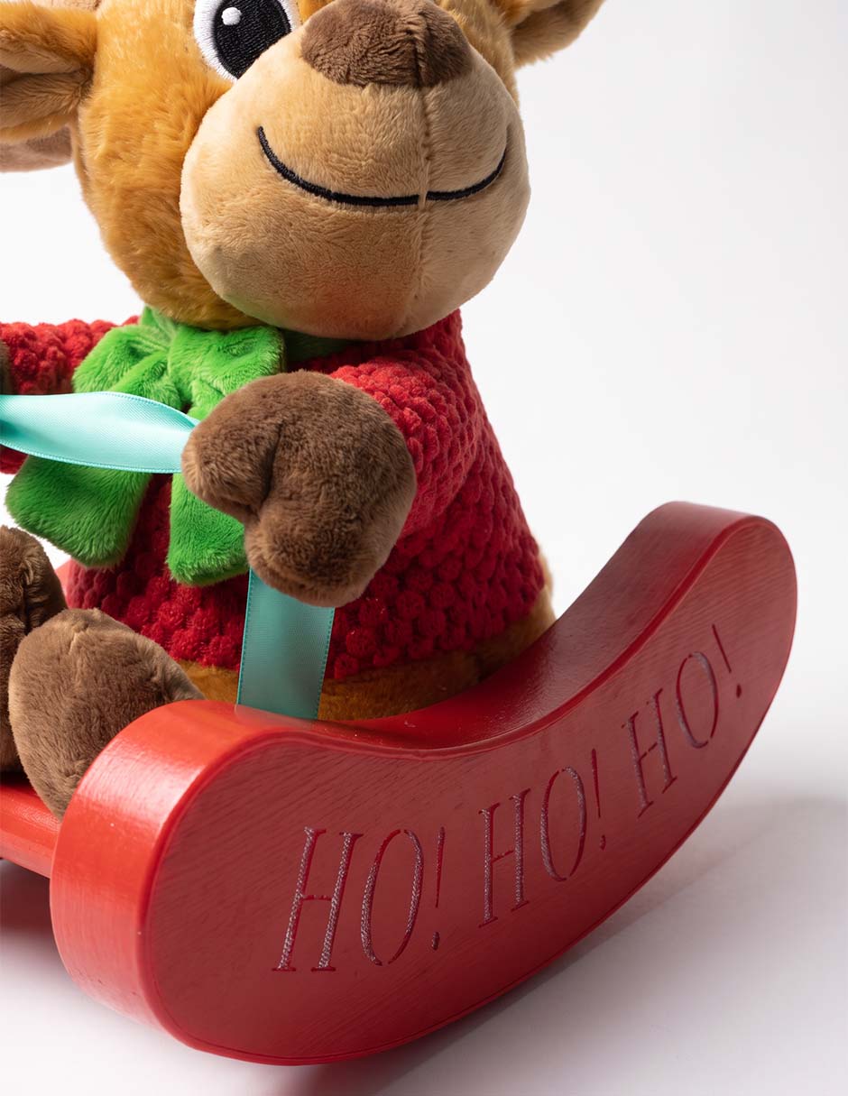Peluche navideño de reno de 22 cm 4