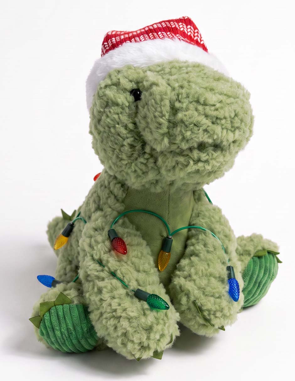 Peluche navideño de dinosaurio de 24 cm 2