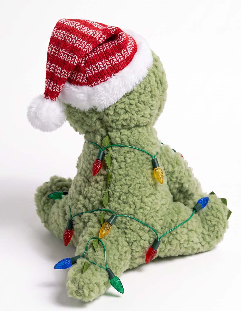 Peluche navideño de dinosaurio de 24 cm 3