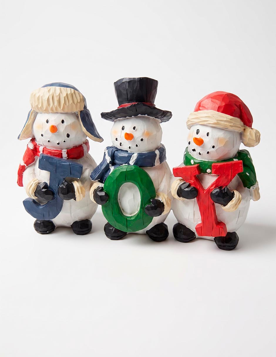 Figura decorativa navideña de muñeco de nieve