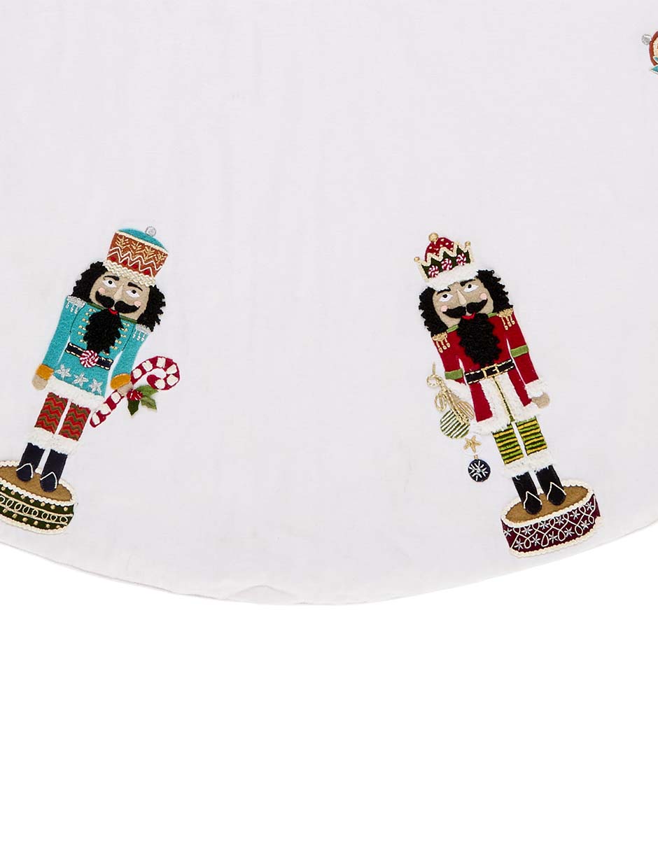 Pie de árbol estampado navideño 2