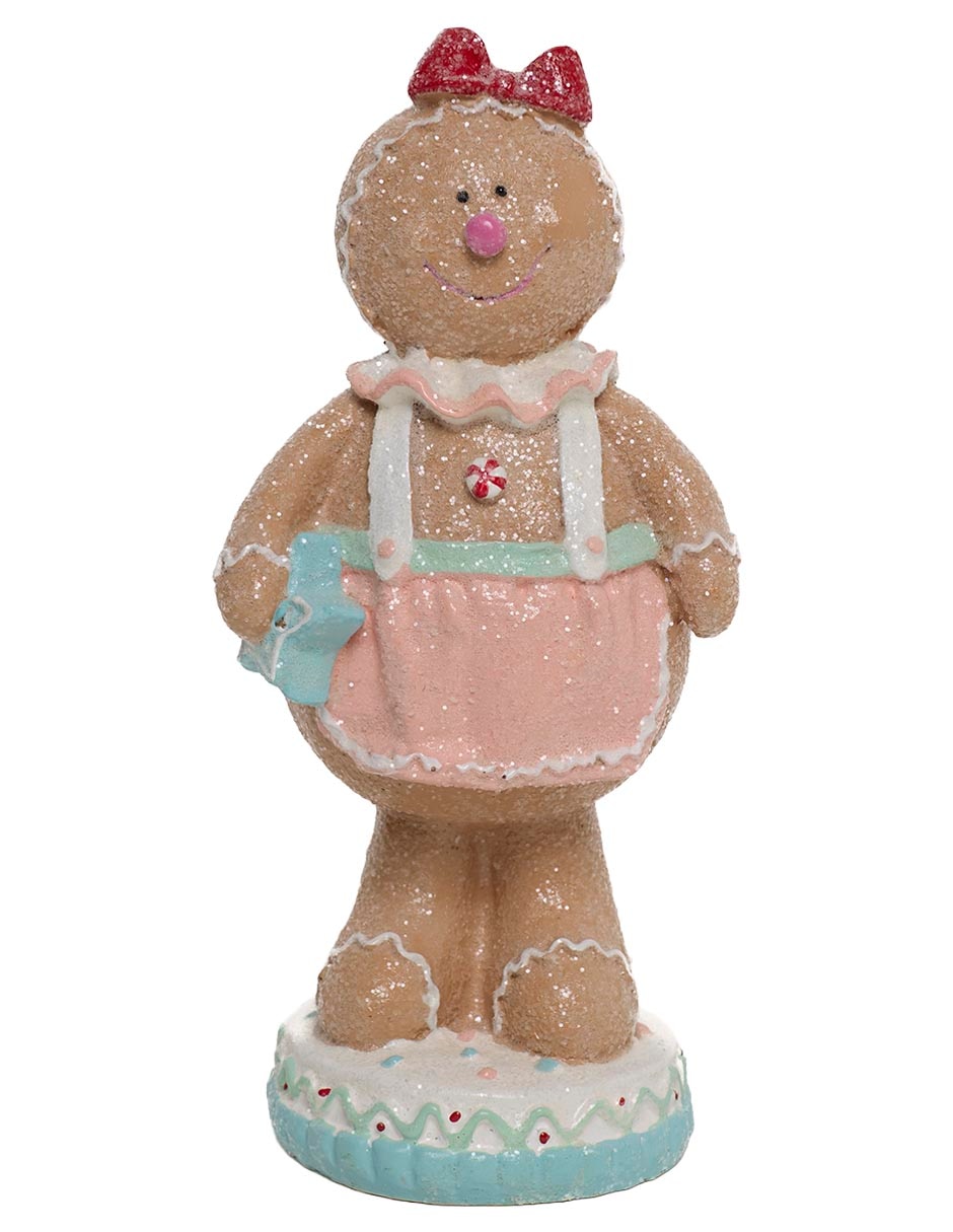 Figura decorativa navideña de galleta de jengibre