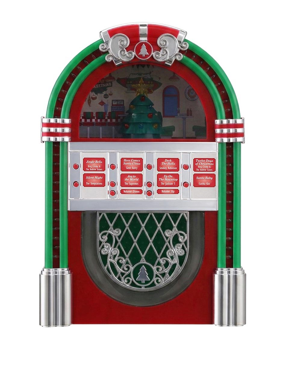 Figura decorativa navideña de rocola mr christmas Figura decorativa navideña de rocola mr christmas