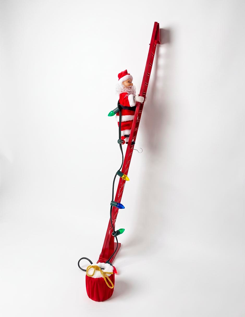 Figura decorativa escalera Santa Claus Mr Christmas