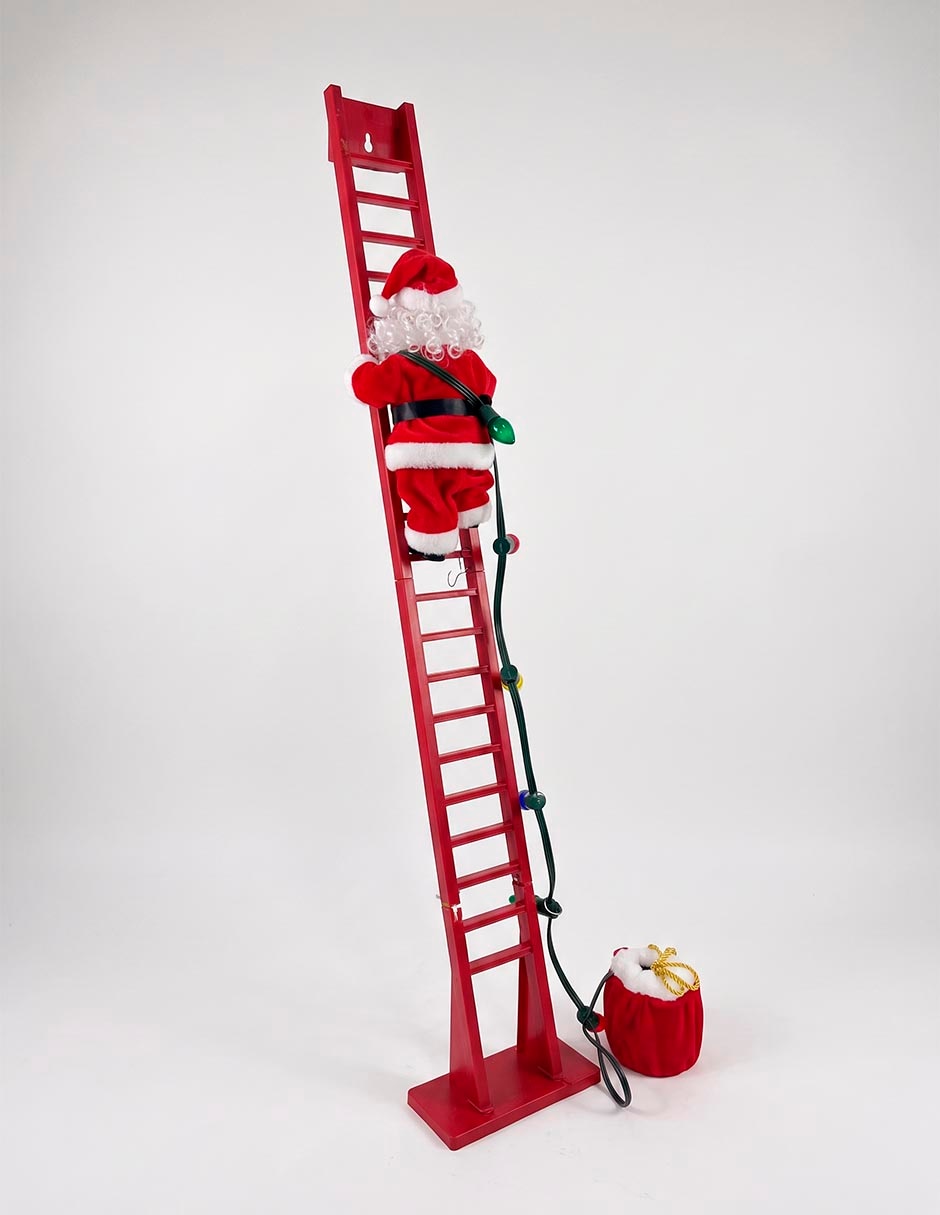 Figura decorativa escalera Santa Claus Mr Christmas 3