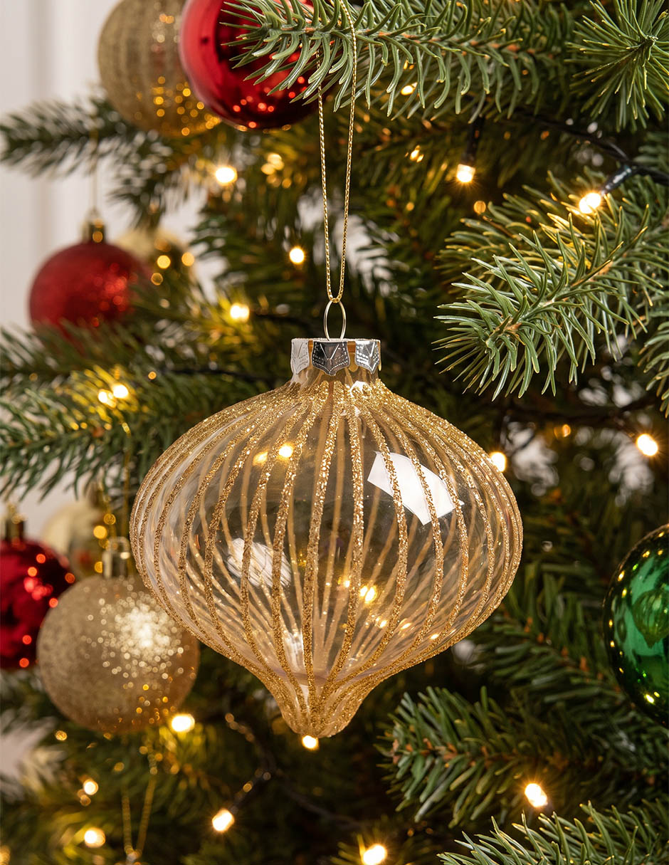 Ornamento navideño esfera metallic 2