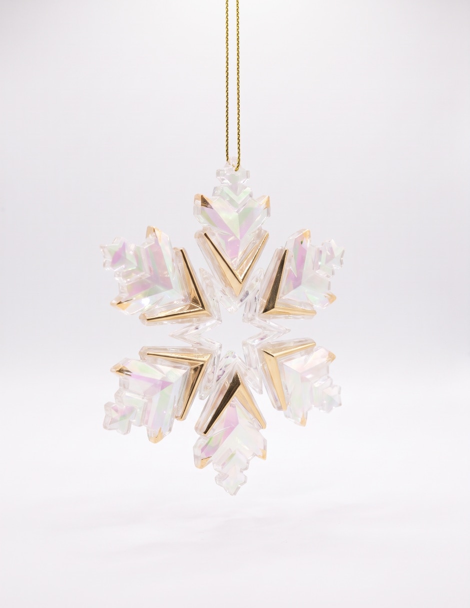 Ornamento navideño copo de nieve Metallic 2
