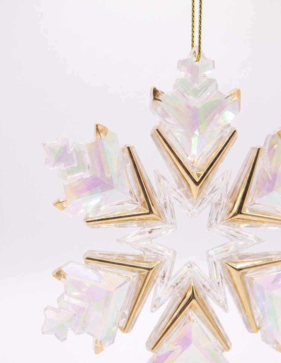 Ornamento navideño copo de nieve Metallic 3
