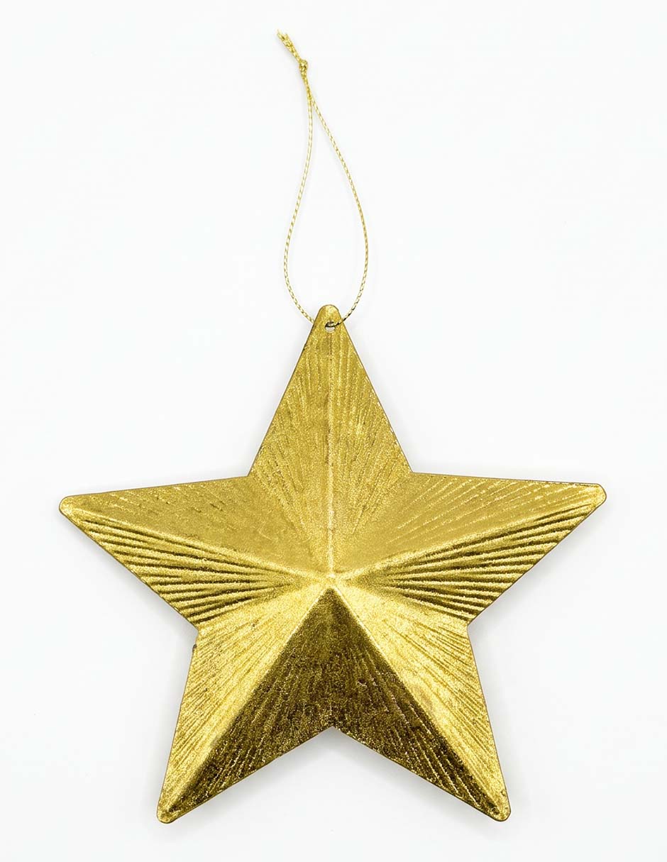 Ornamento navideño estrella Metallic Ornamento navideño estrella Metallic
