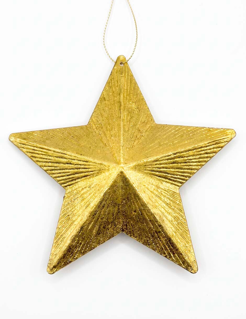 Ornamento navideño estrella Metallic 3