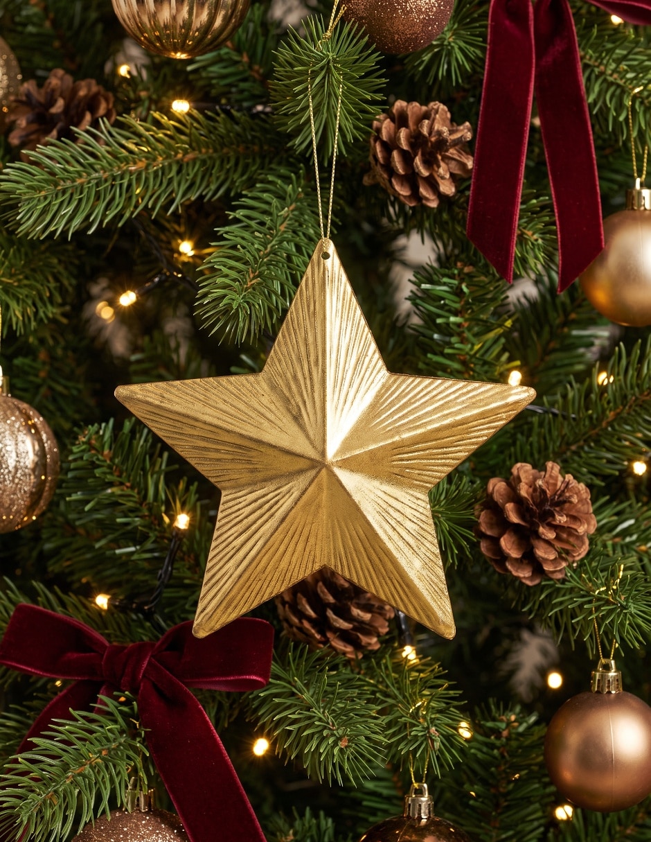 Ornamento Navidad estrella Metallic 4