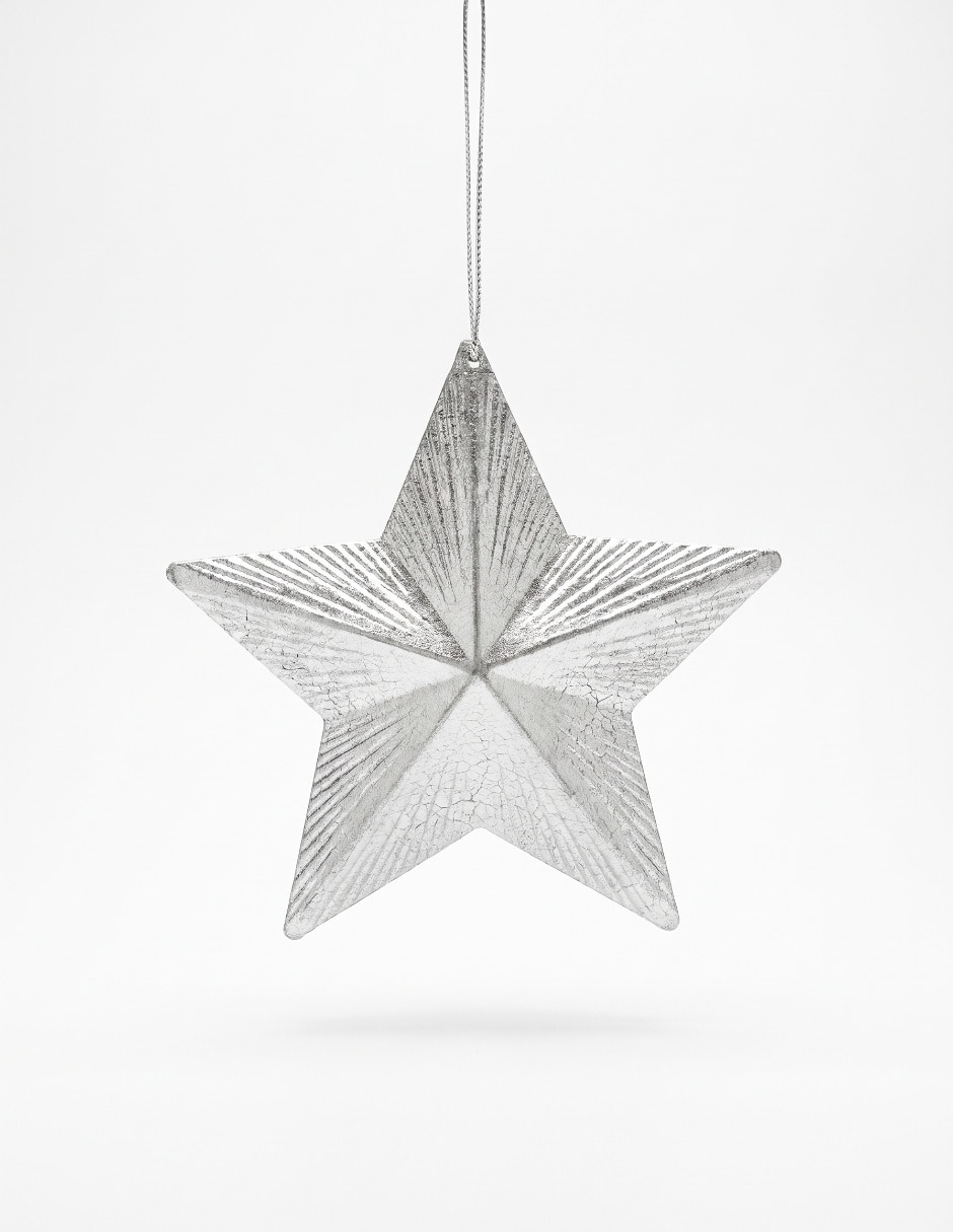 Ornamento navideño estrella Metallic