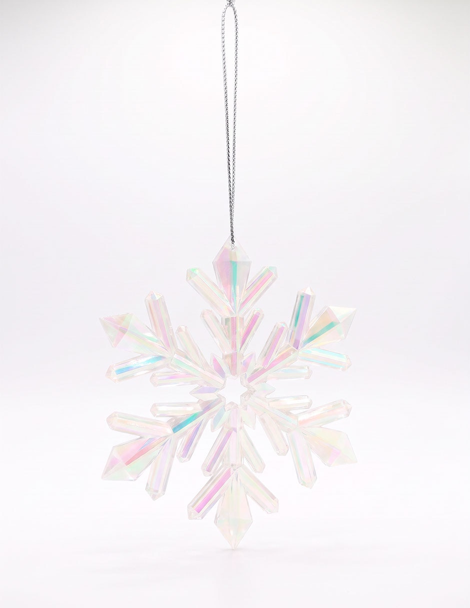 Ornamento navideño copo de nieve Rosa 3