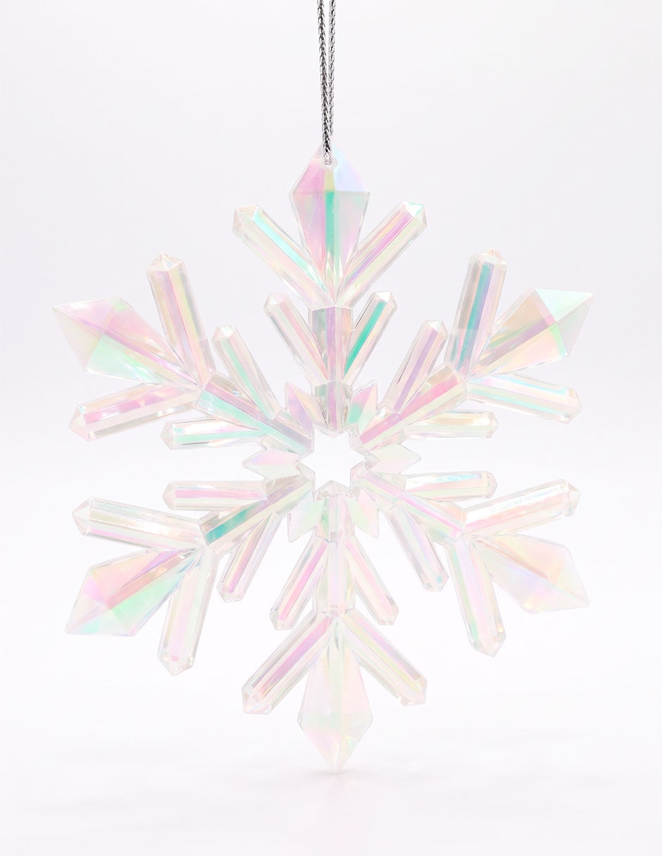 Ornamento navideño copo de nieve Rosa 2