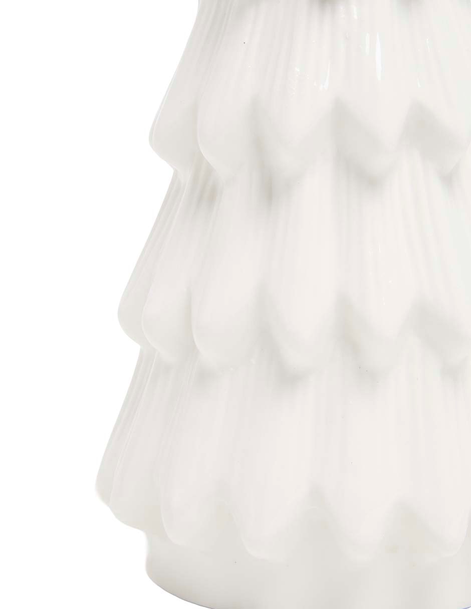 Figura decorativa navideña de árbol villa de porcelana 2