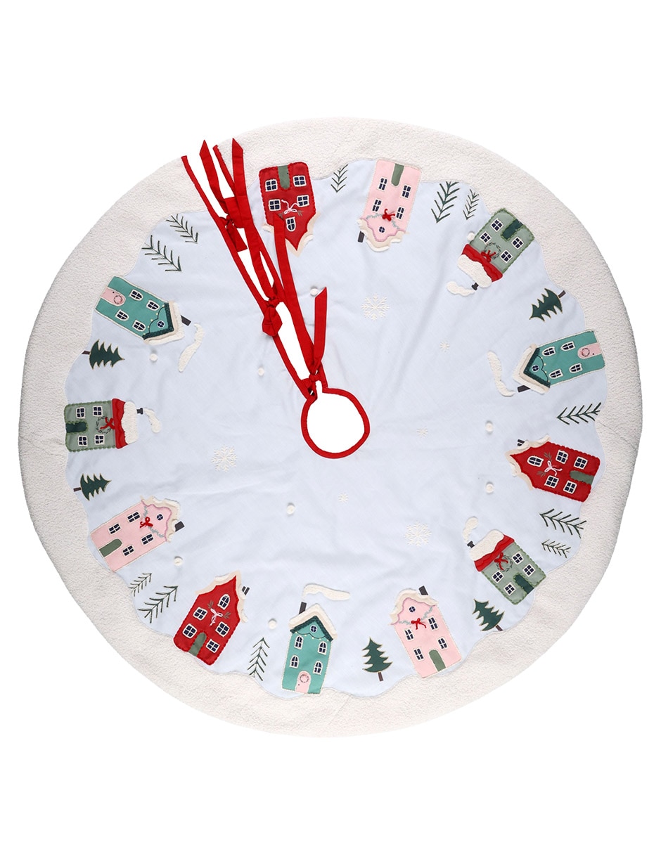 Pie de árbol estampado navideño Pie de árbol estampado navideño