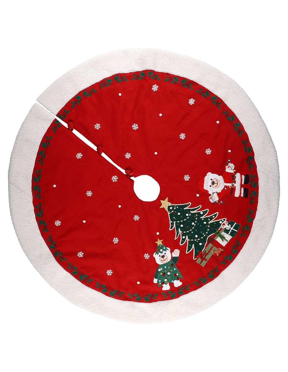 Pie de árbol estampado navideño Pie de árbol estampado navideño