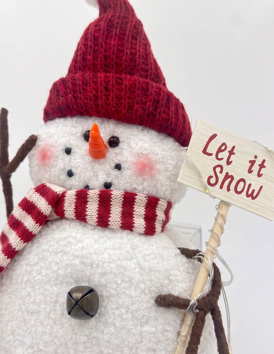 Figura decorativa de muñeco nieve
