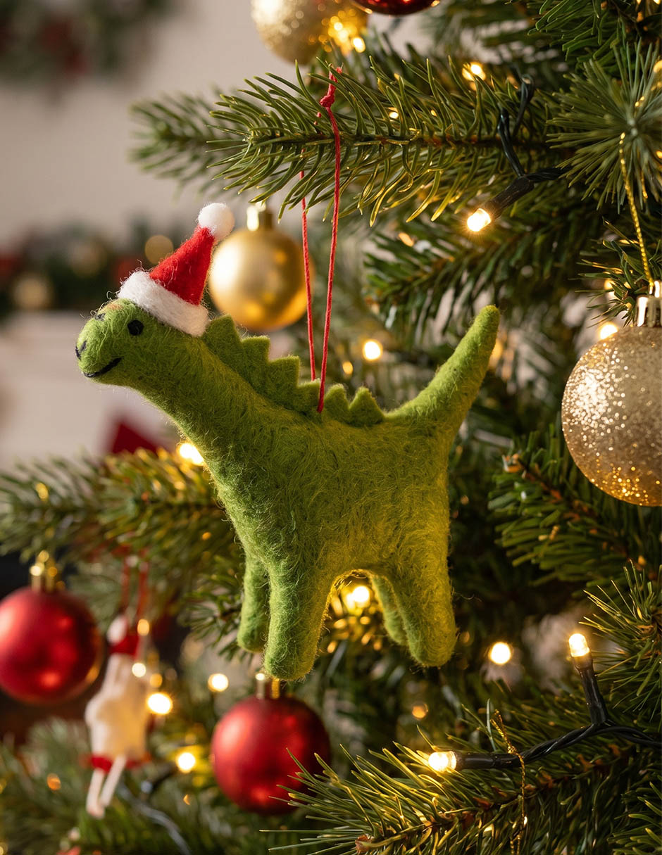 Ornamento navideño Dinosaurio 4