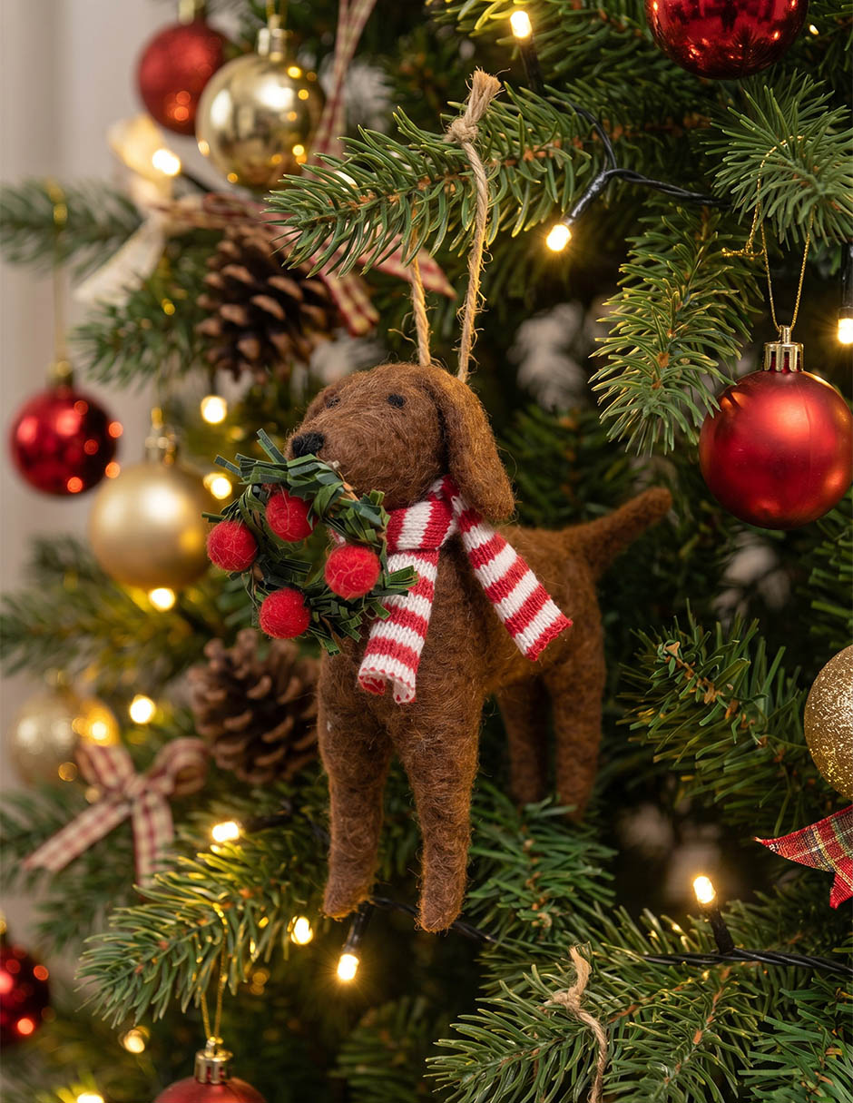 Ornamento navideño perro Ornamento navideño perro