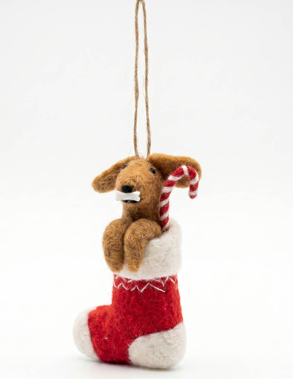 Ornamento navideño bota