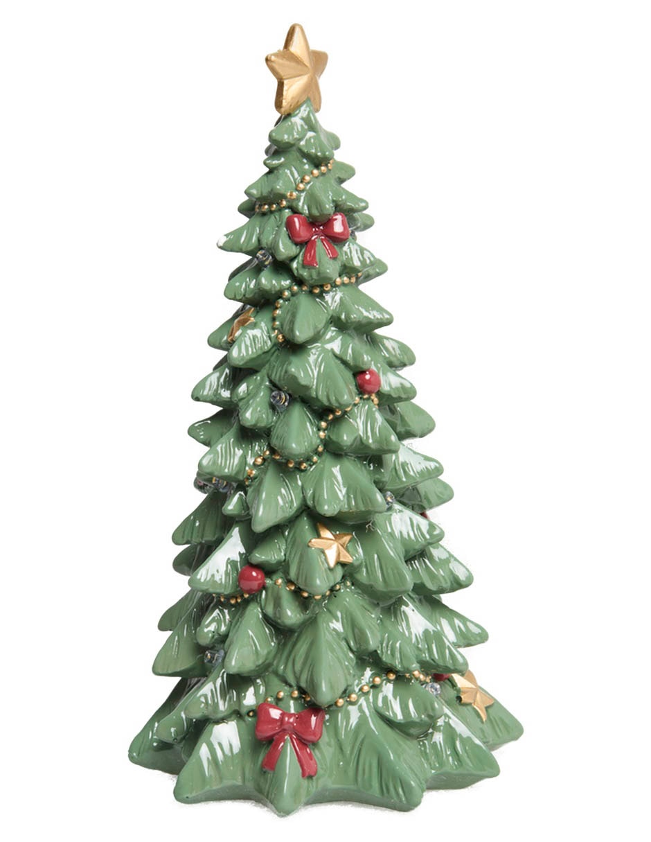 Figura decorativa navideña de árbol de resina 2