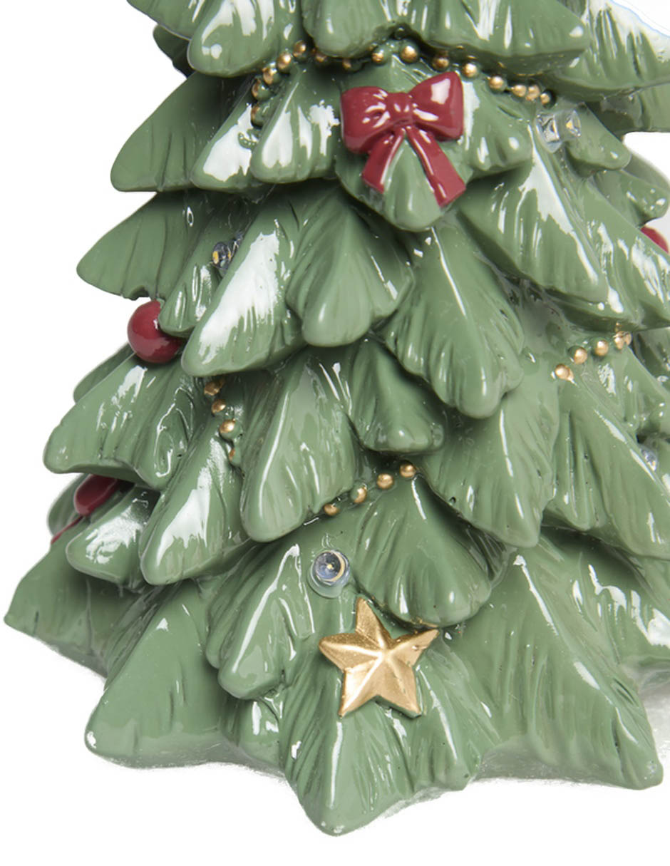 Figura decorativa navideña de árbol de resina 3