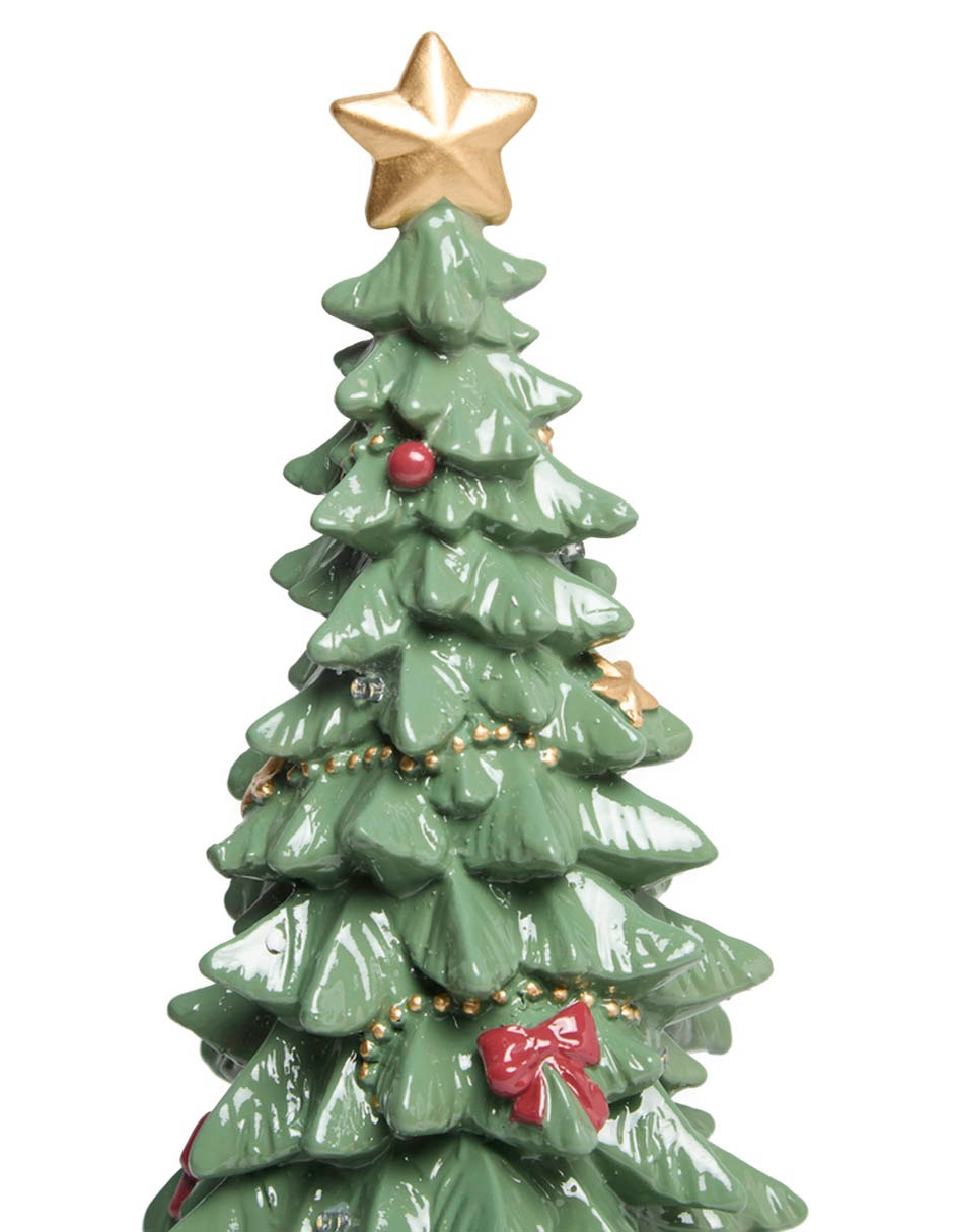 Figura decorativa navideña de árbol de resina 2