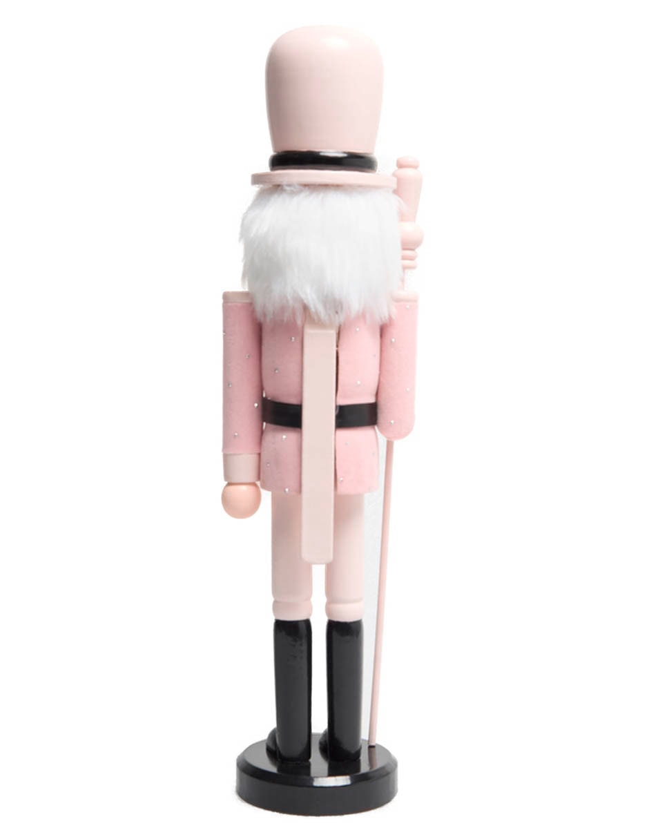 Figura decorativa navideña de cascanueces de madera
