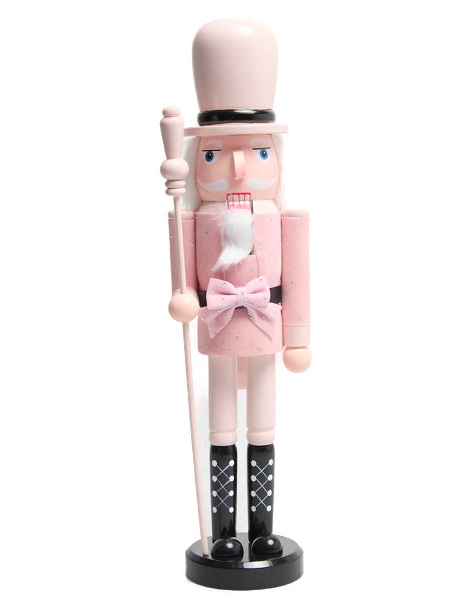 Figura decorativa navideña de cascanueces de madera 1