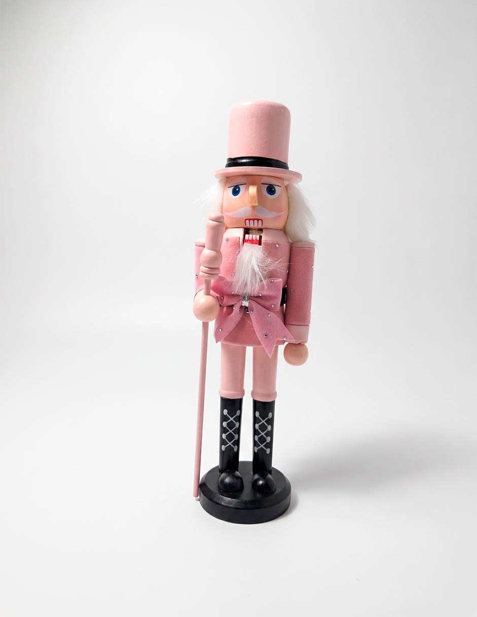 Figura decorativa navideña de cascanueces de madera 1