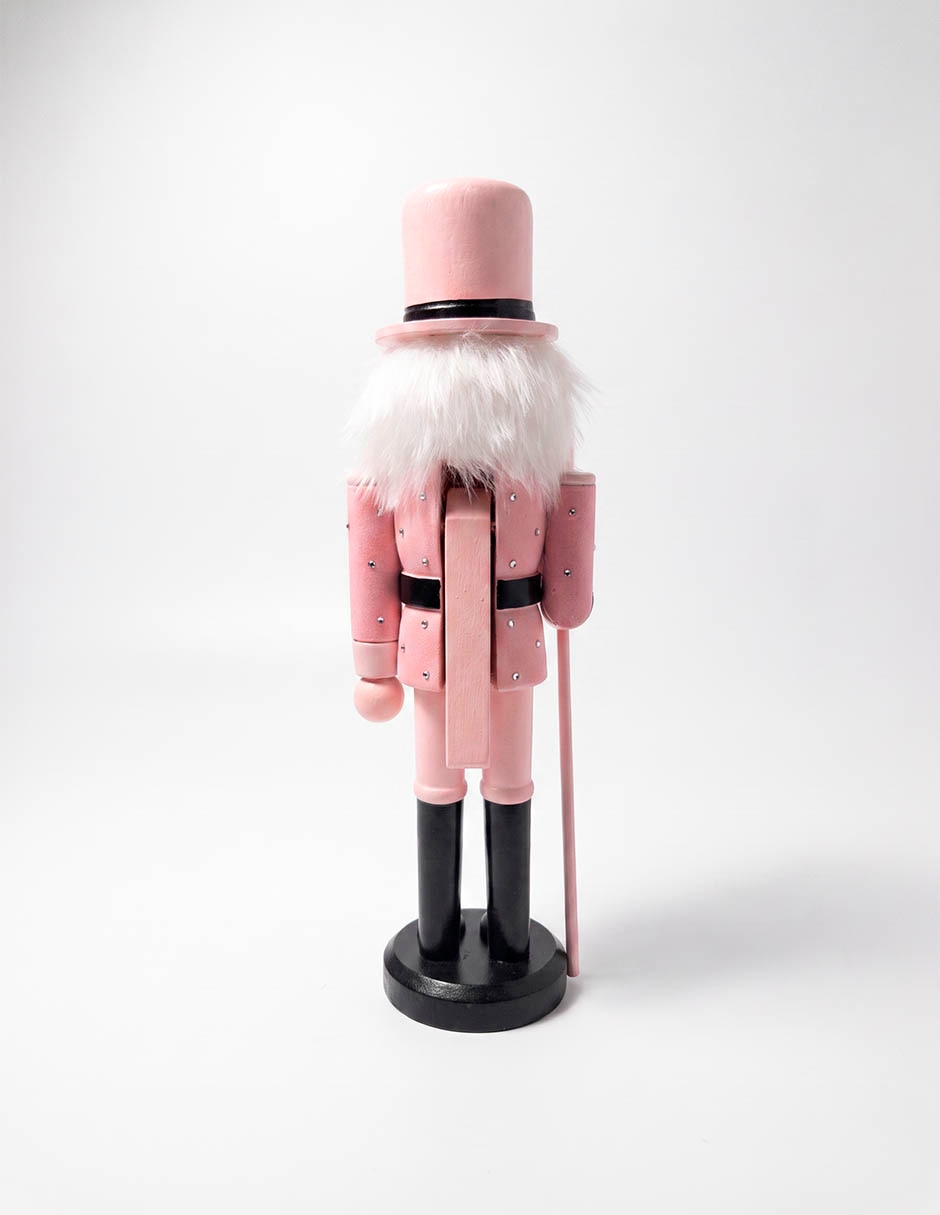 Figura decorativa navideña de cascanueces de madera 2