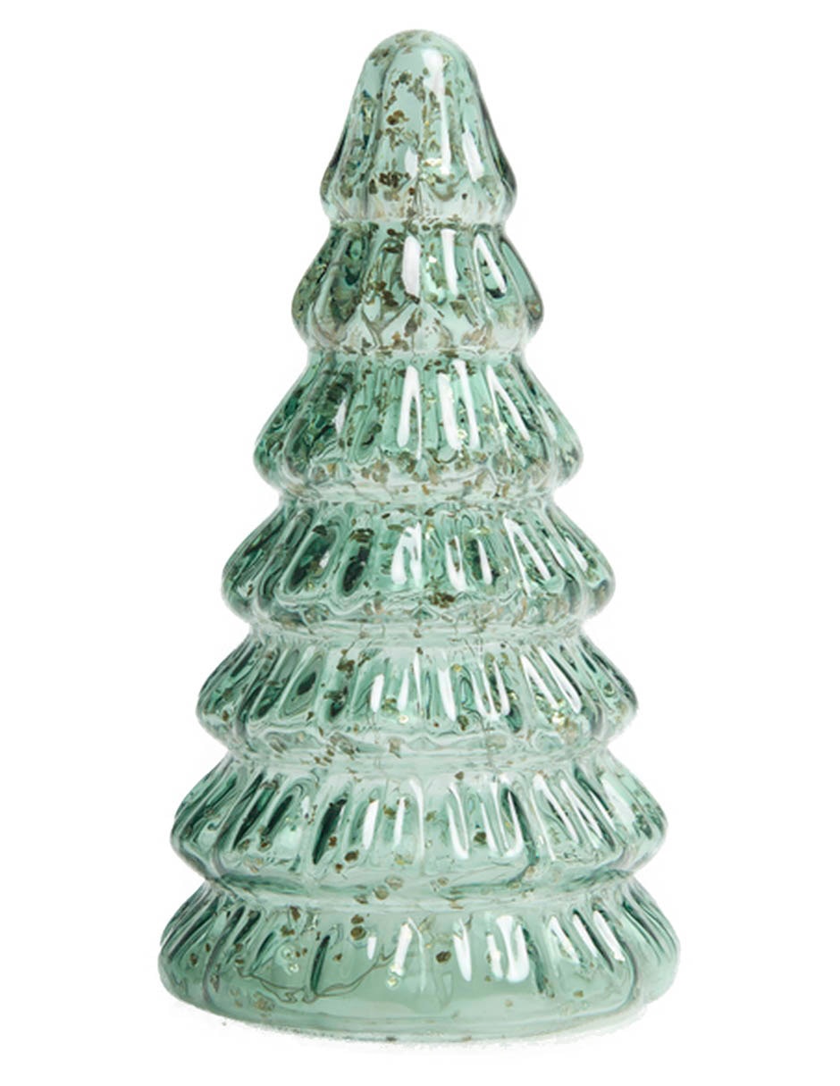 Figura decorativa navideña de árbol de vidrio 1