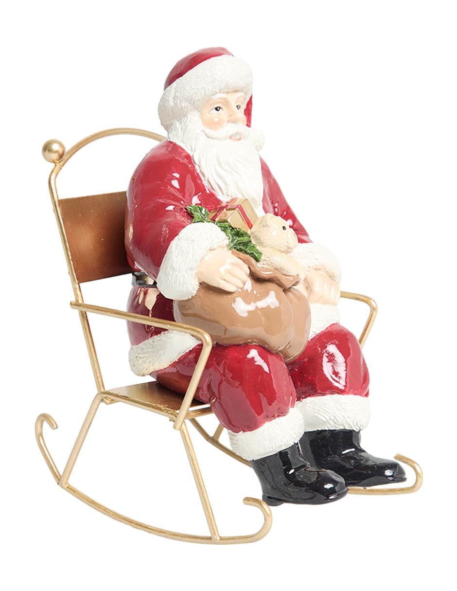 Figura decorativa de Santa Claus de resina