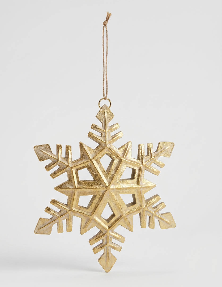 Ornamento navideño copo de nieve Metallic 1