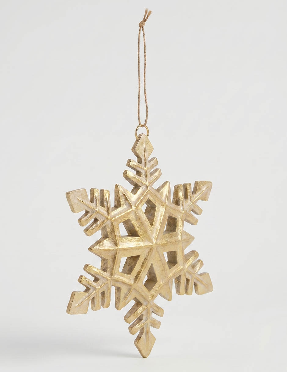 Ornamento navideño copo de nieve Metallic 2