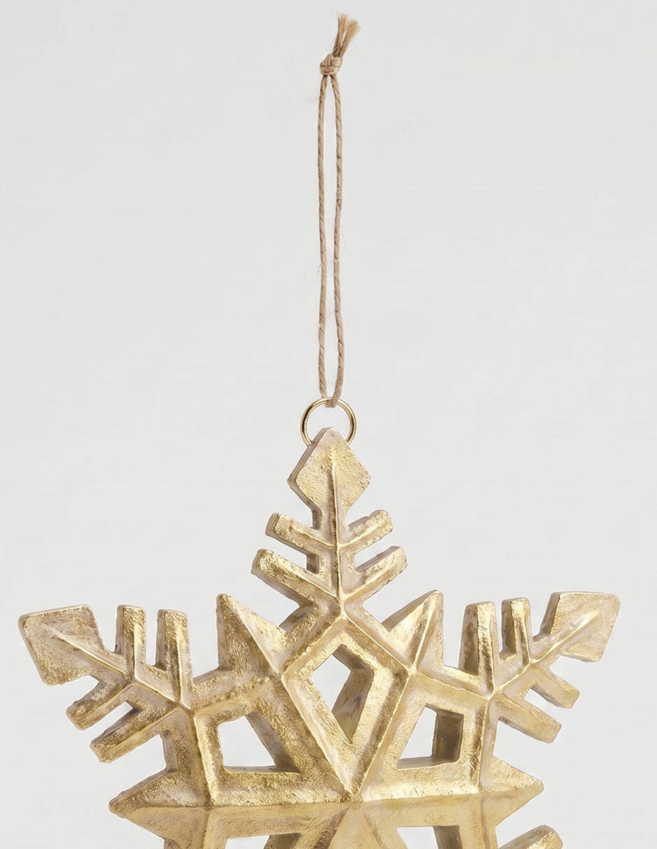 Ornamento navideño copo de nieve Metallic 3