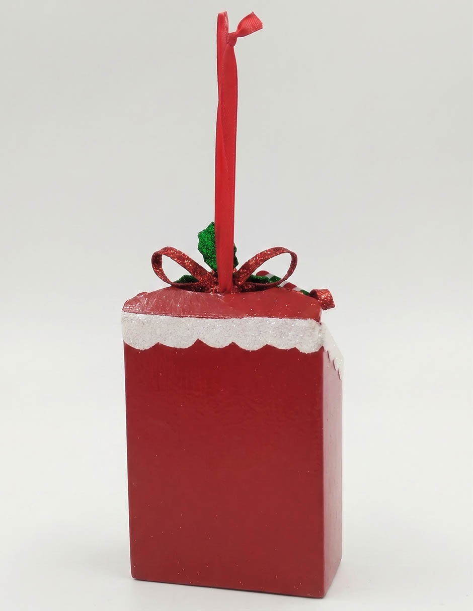 Ornamento navideño chimenea Roja 2
