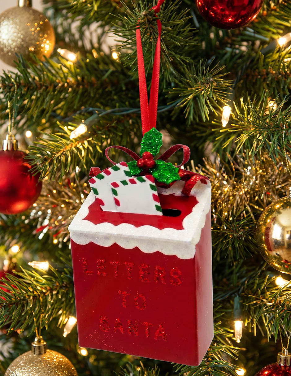 Ornamento navideño chimenea Roja