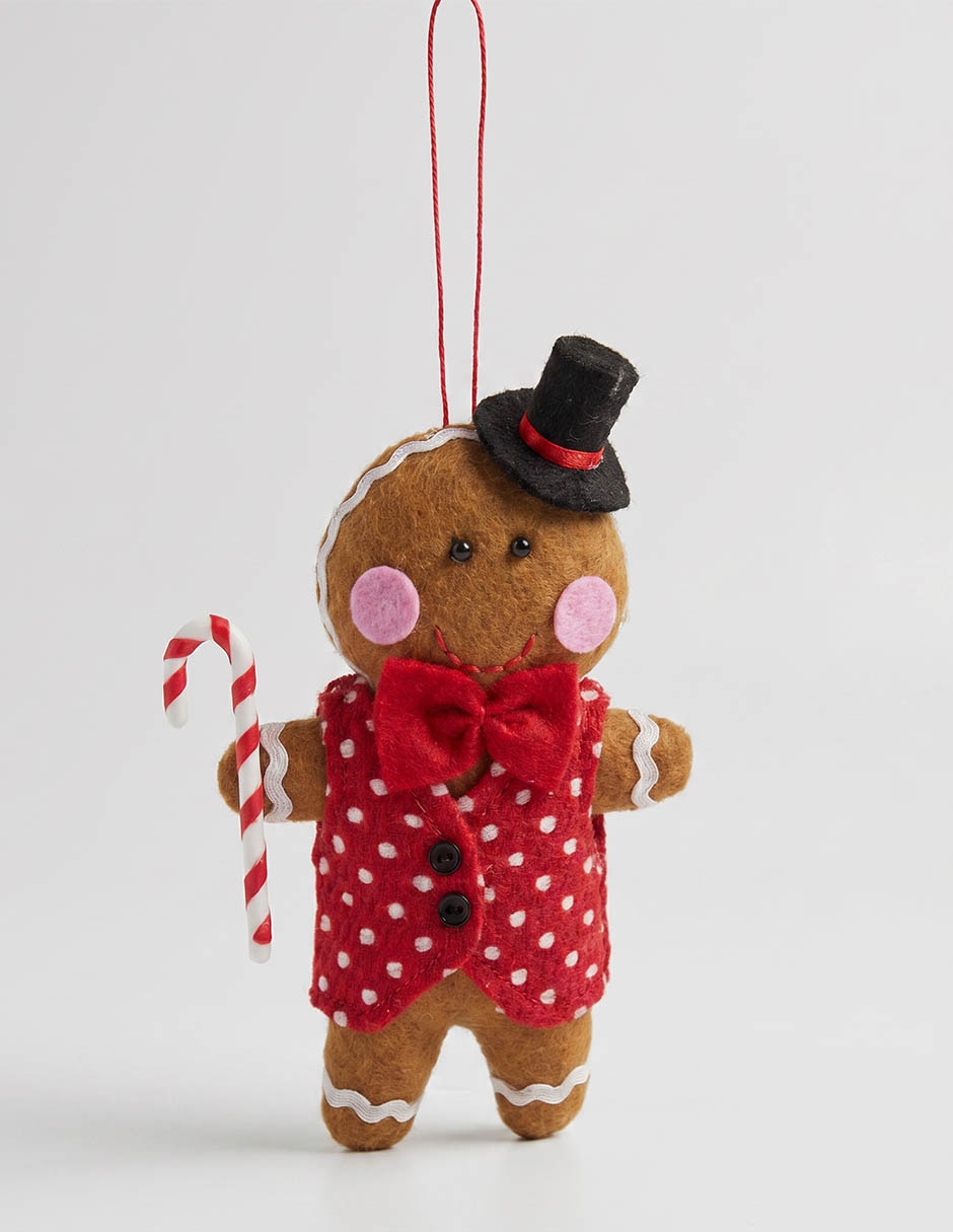 Ornamento navideño muñeco jengibre Roja 1