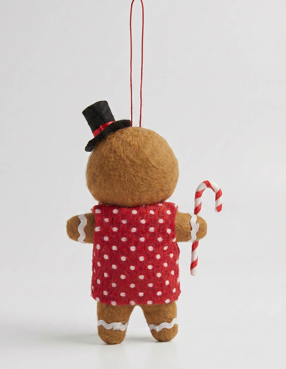 Ornamento navideño muñeco jengibre Roja 3