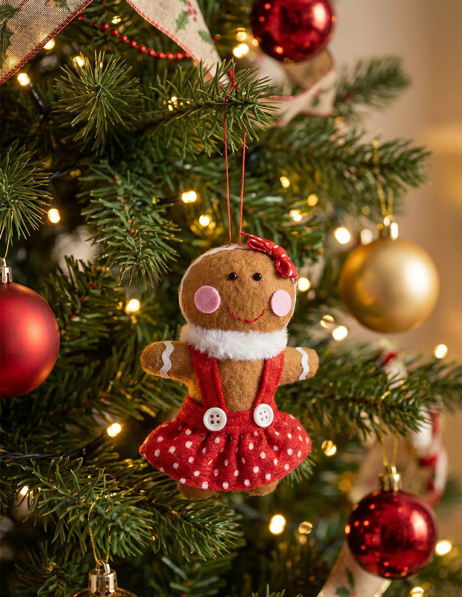Ornamento navideño Galleta de jengibre Ornamento navideño Galleta de jengibre