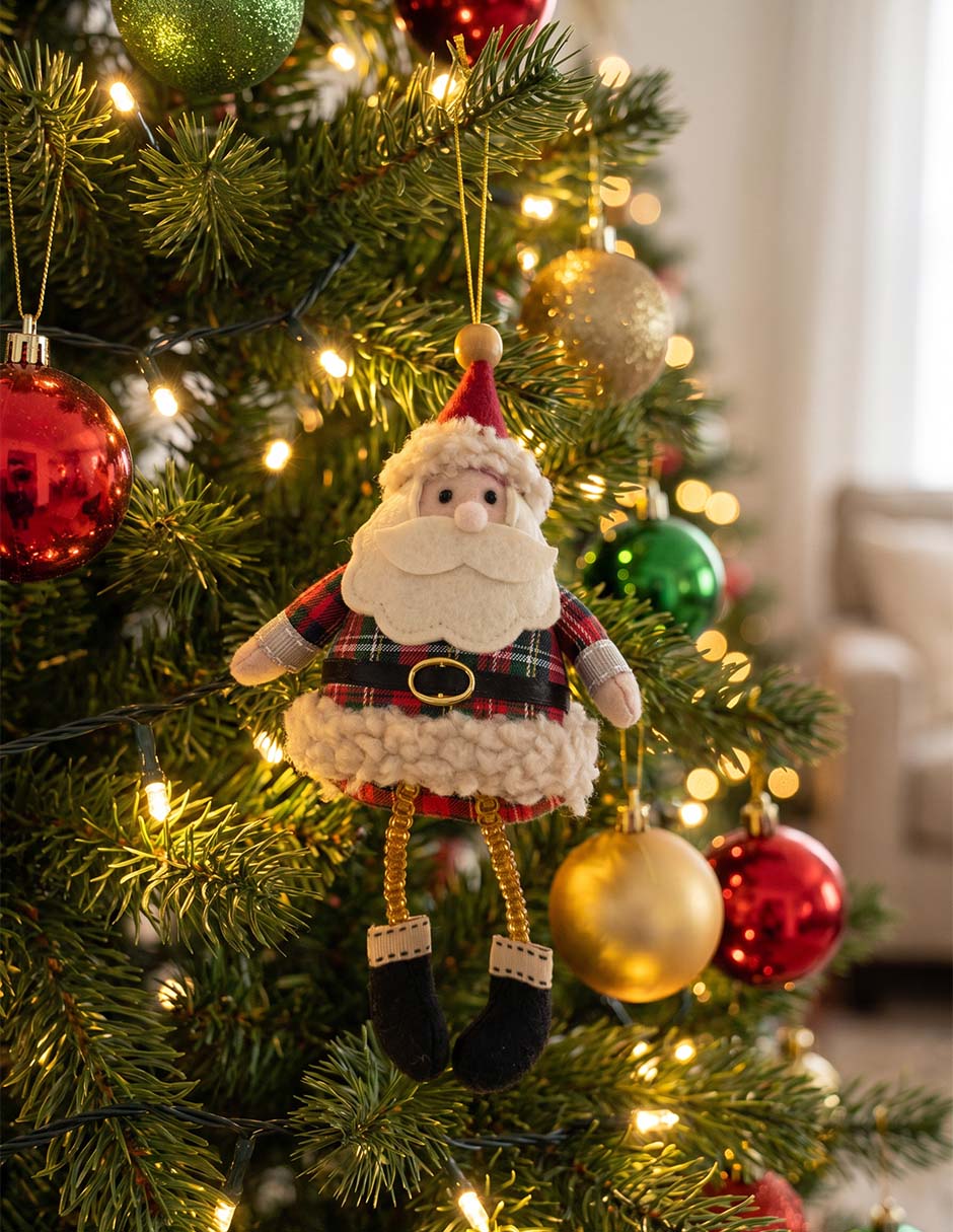 Ornamento navideño santa Claus 4