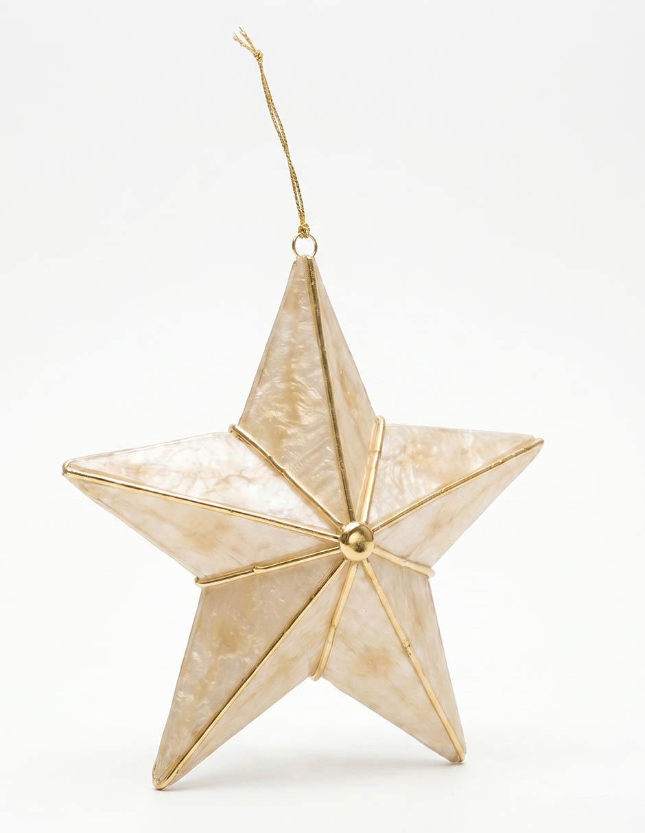 Ornamento navideño estrella Metallic