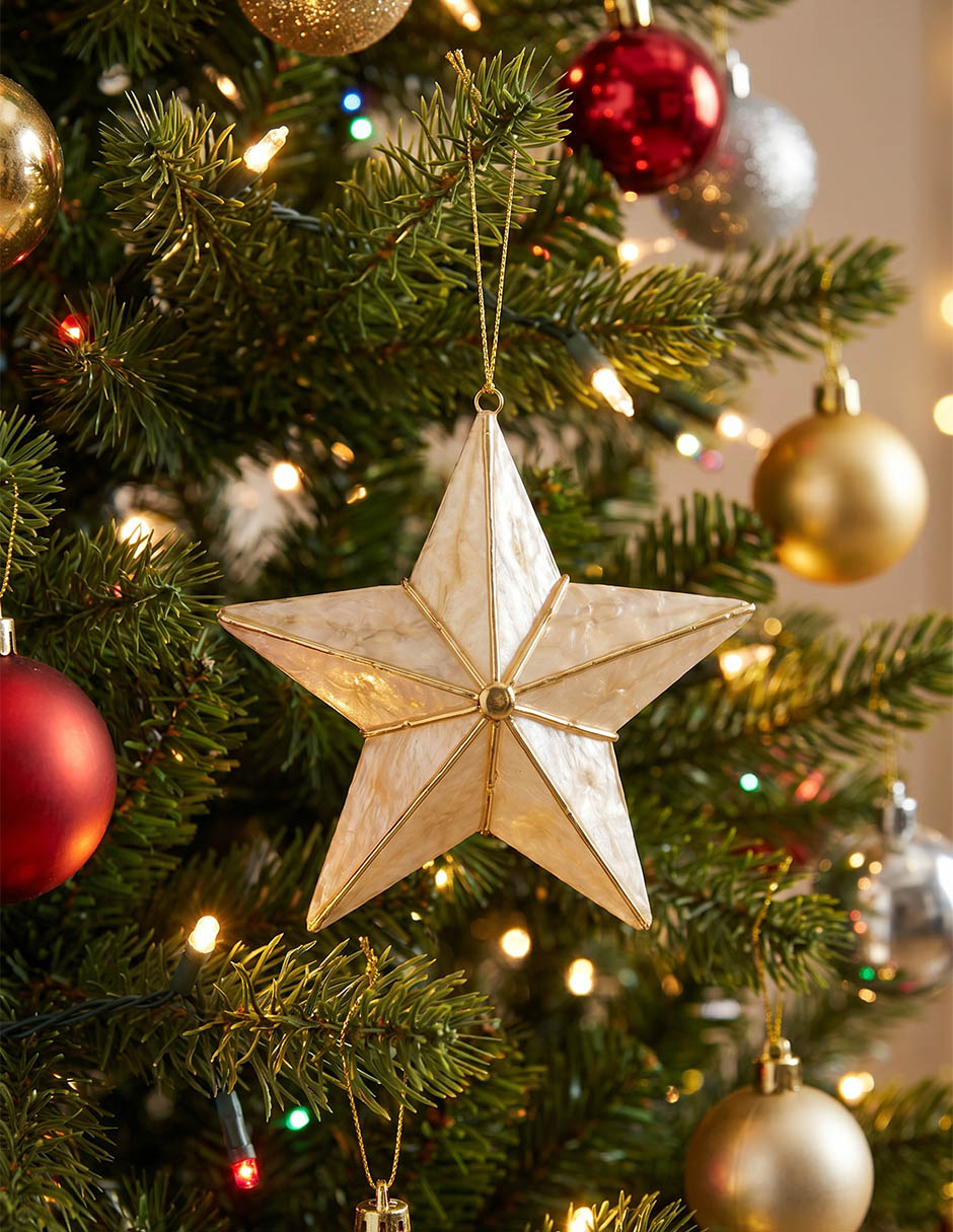 Ornamento navideño estrella Metallic 4