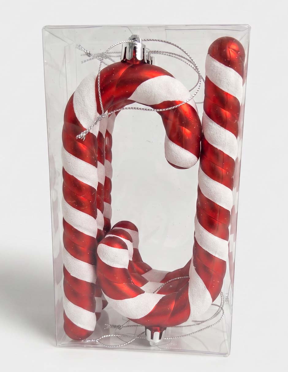 Set de ornamentos navideños bastones 2
