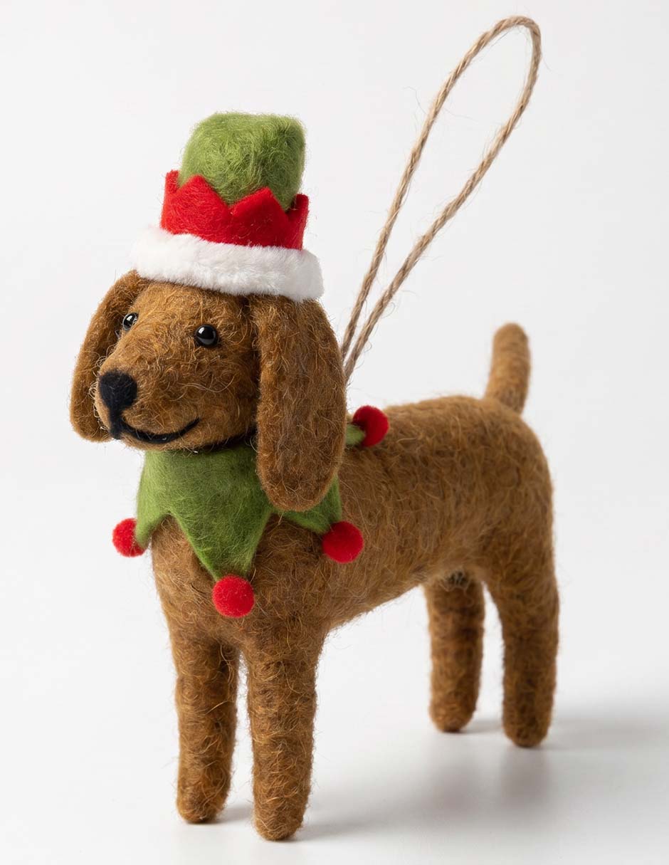 Ornamento navideño perro 2