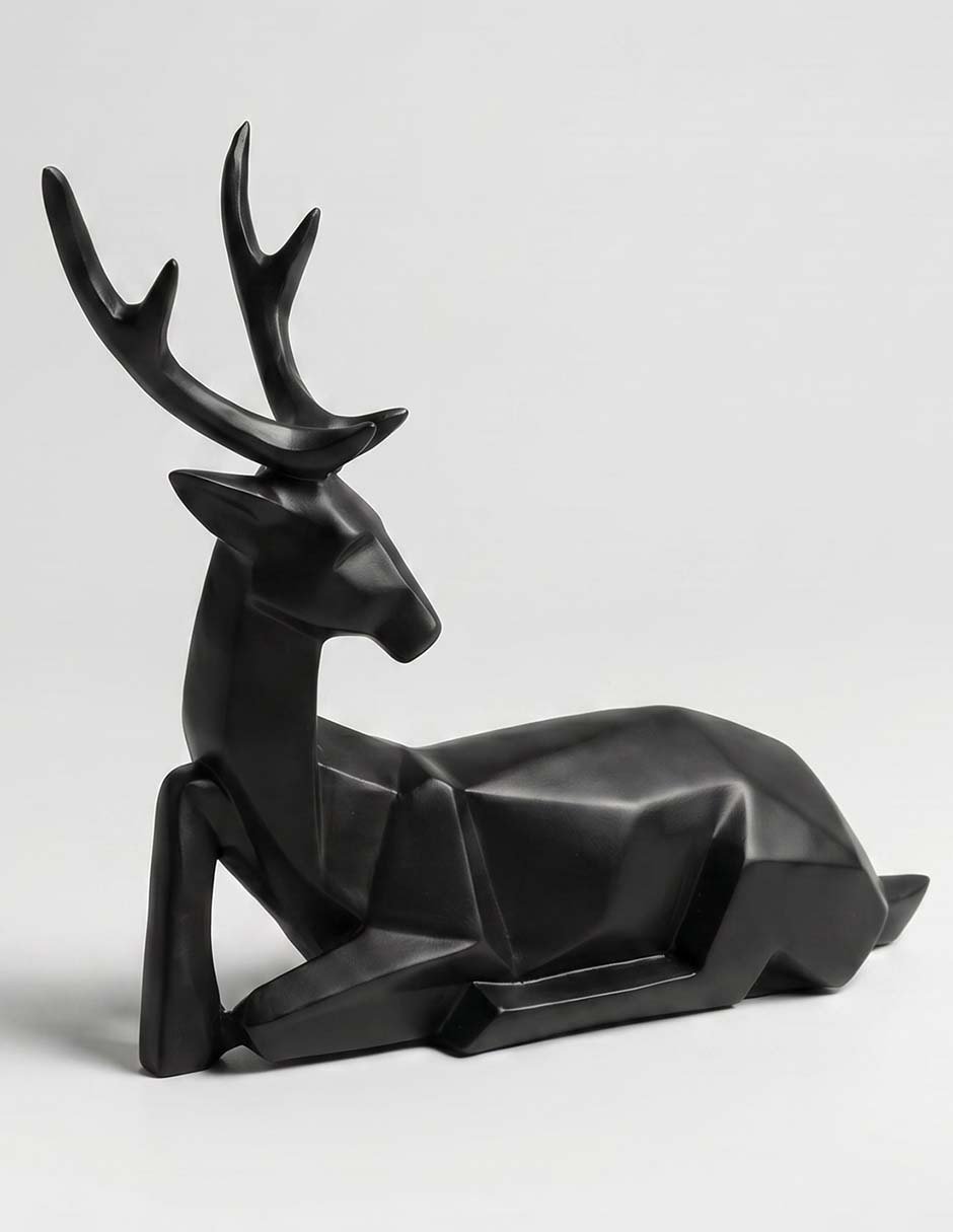Figura decorativa navideña de reno Metallic