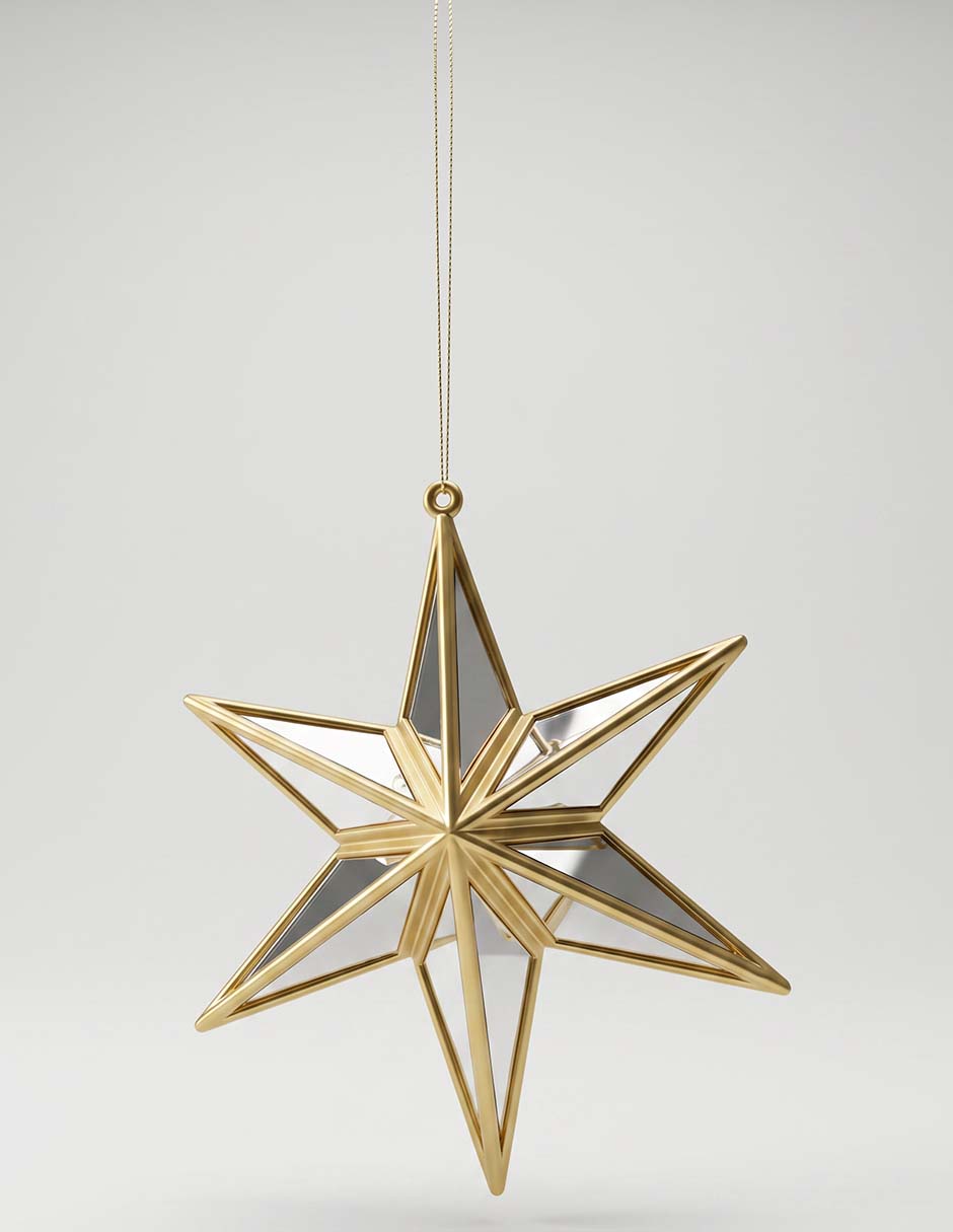 Ornamento navideño estrella 1